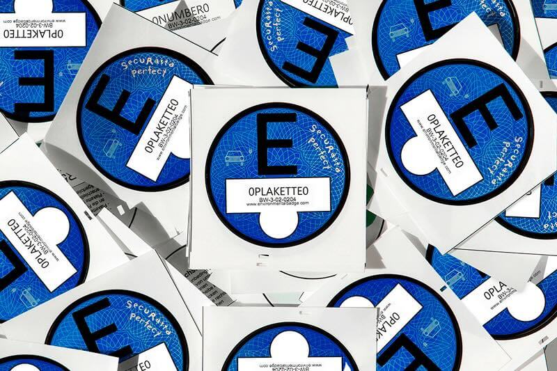 E-Plakette-kollaasi Saksaan